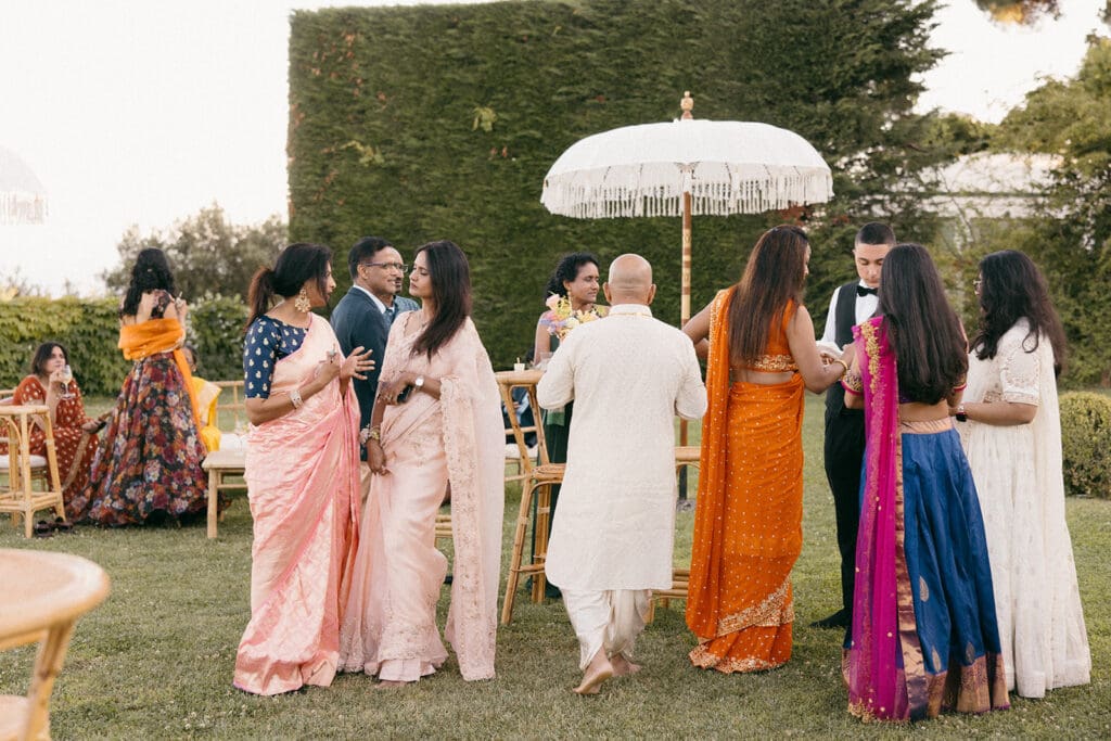 Multi Cultural wedding attire for a destination wedding in the amalfi coast 