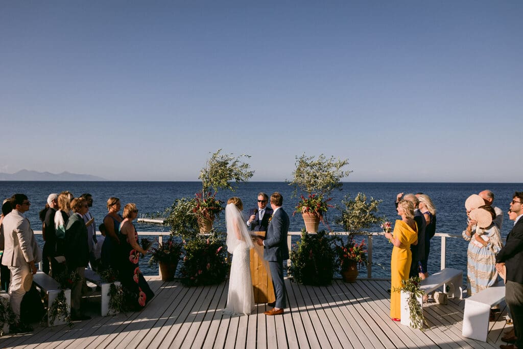 Symbolic ceremony at a European destination wedding venue